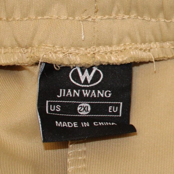 Jian Wang Tracksuit Long Sleeve Jogging Suit 2 Piece Size 2XL Tan - Picture 11 of 12
